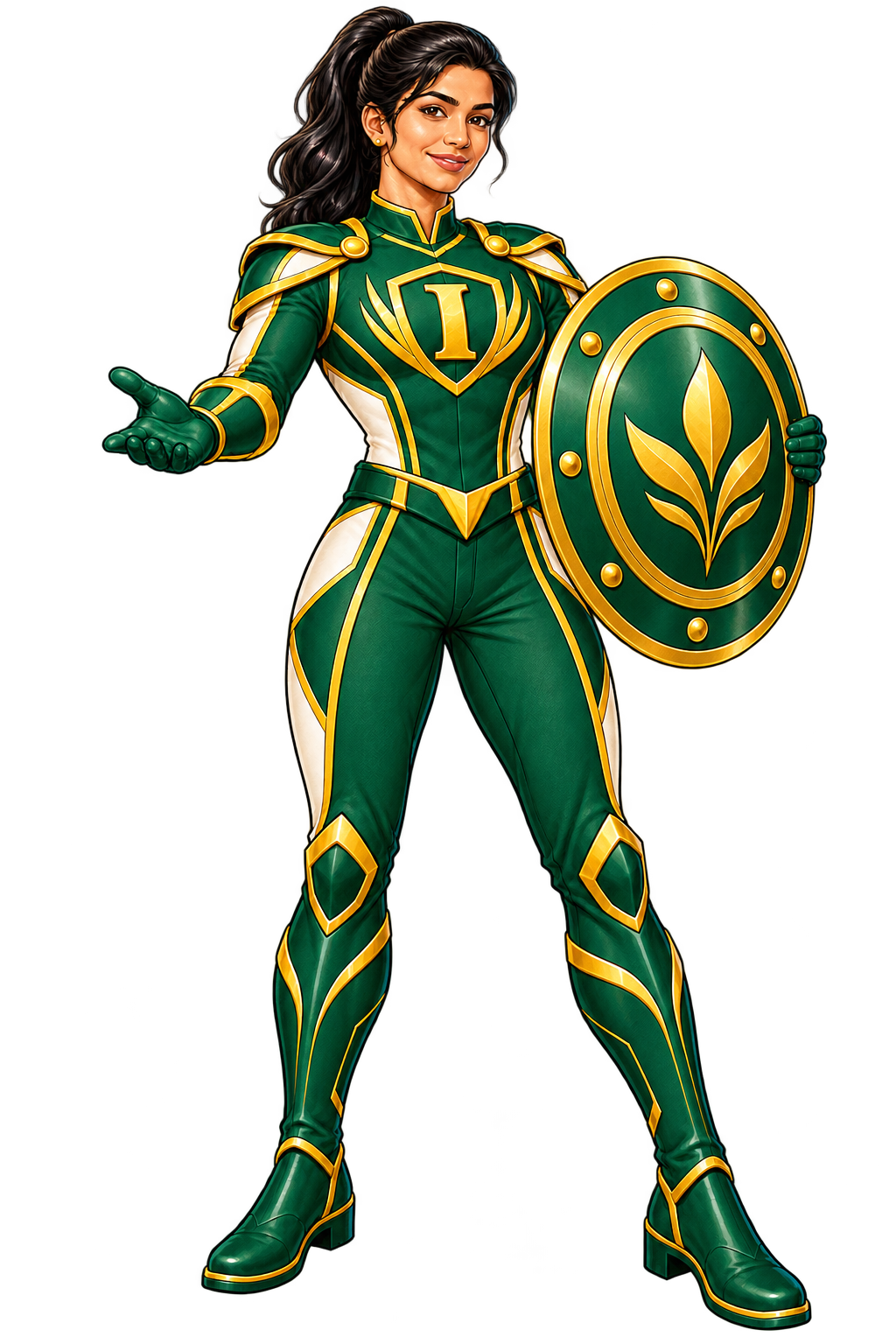 Female INFINPRO character pose: Protection